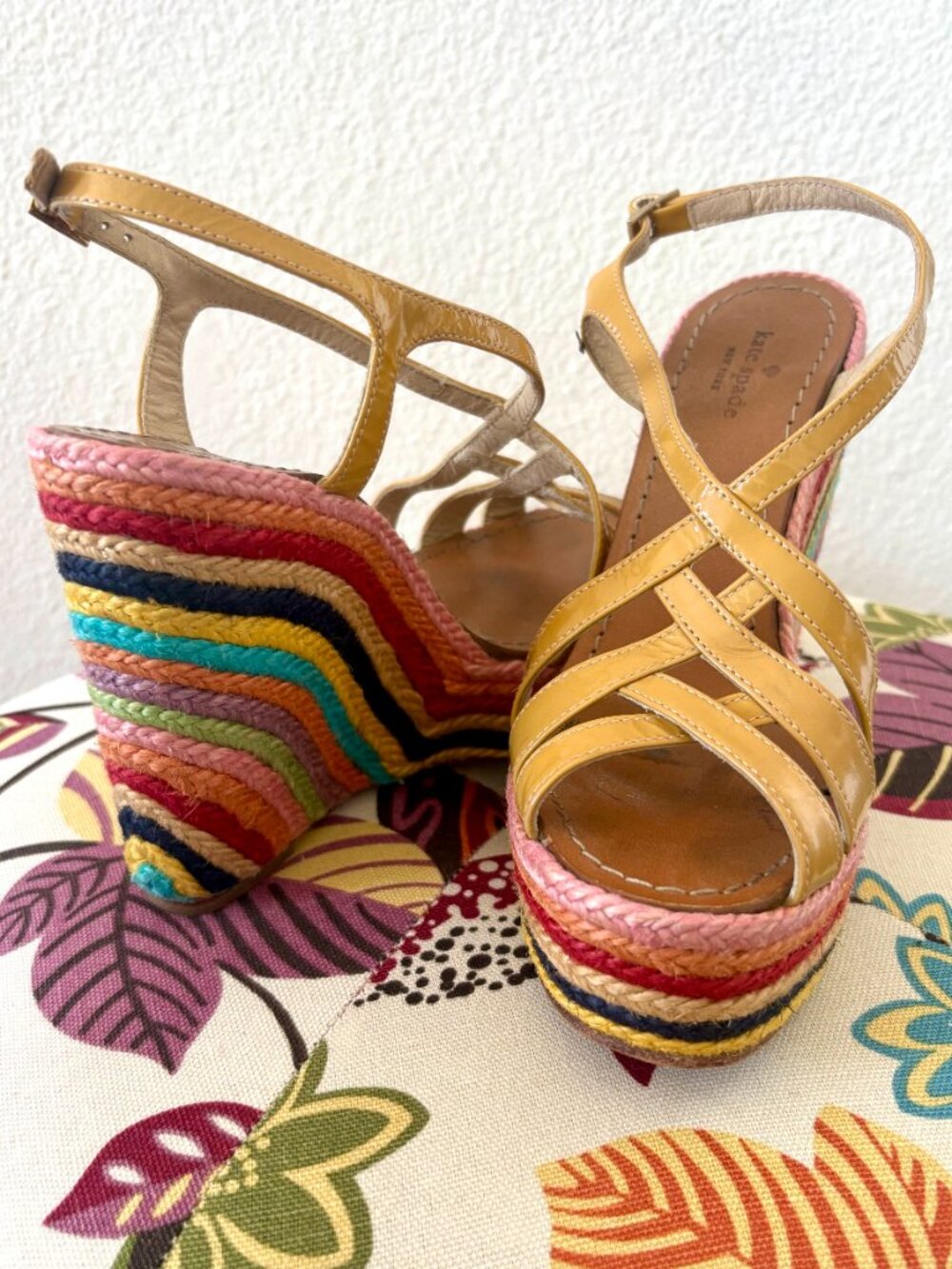 Kate Spade Lindsay Rainbow Espadrille Platform Sandal